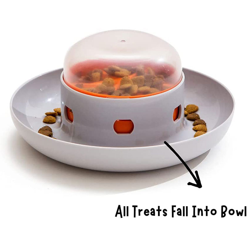 Dog Puzzle Feeder Toy - Pet UFO Dispenser Bowl Interactive Puzzle