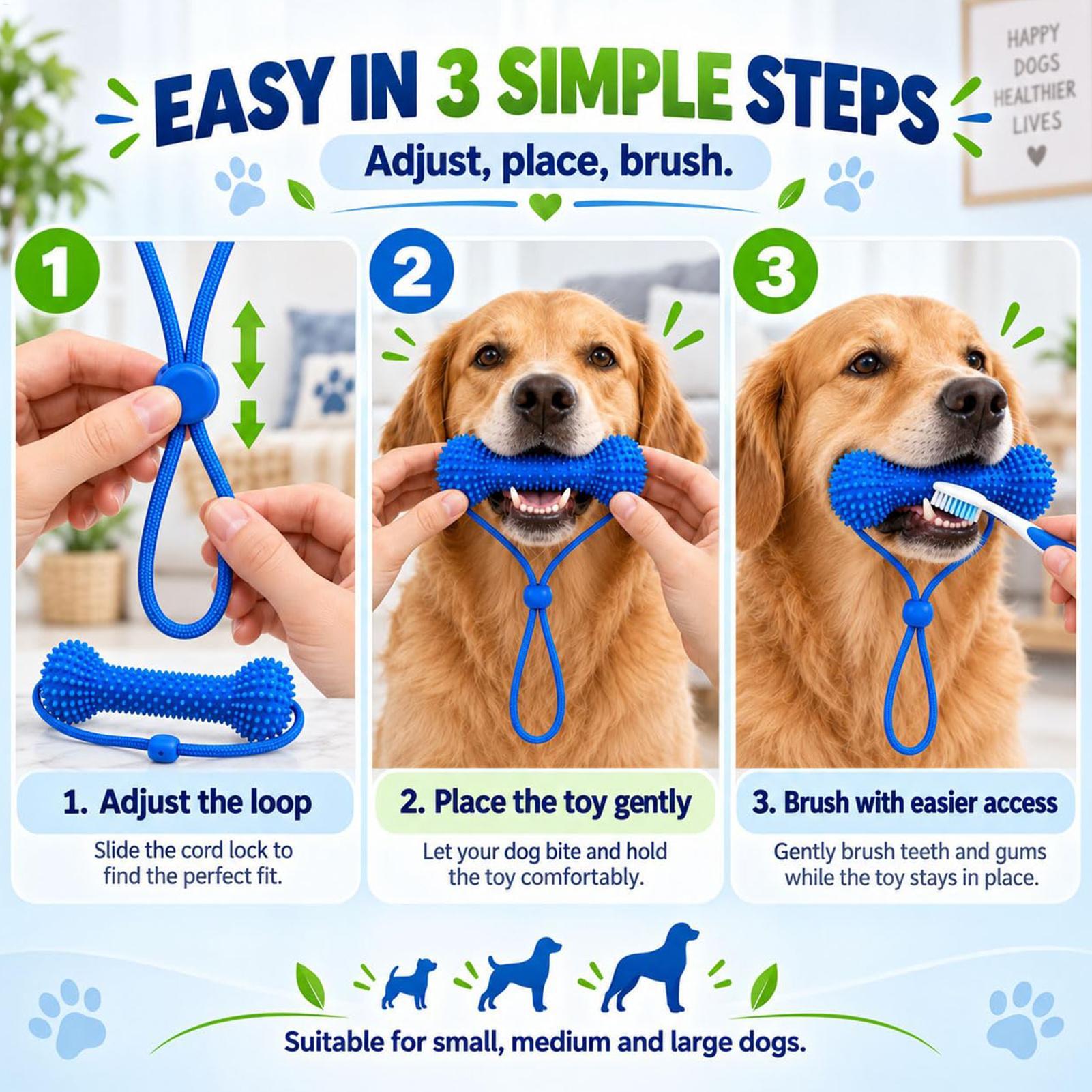 Dog Teeth Cleaning Toy Rubber  - Teeth Cleaning Dog Chew Bone review and price