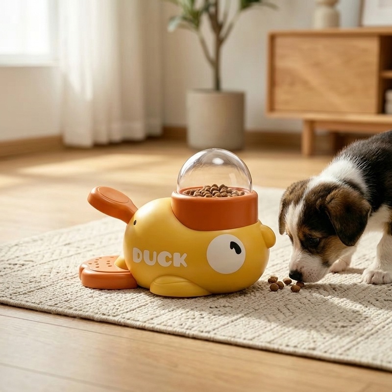 Interactive Yellow Duck Dog Fe - Dog Puzzle Feeder Toy review and price