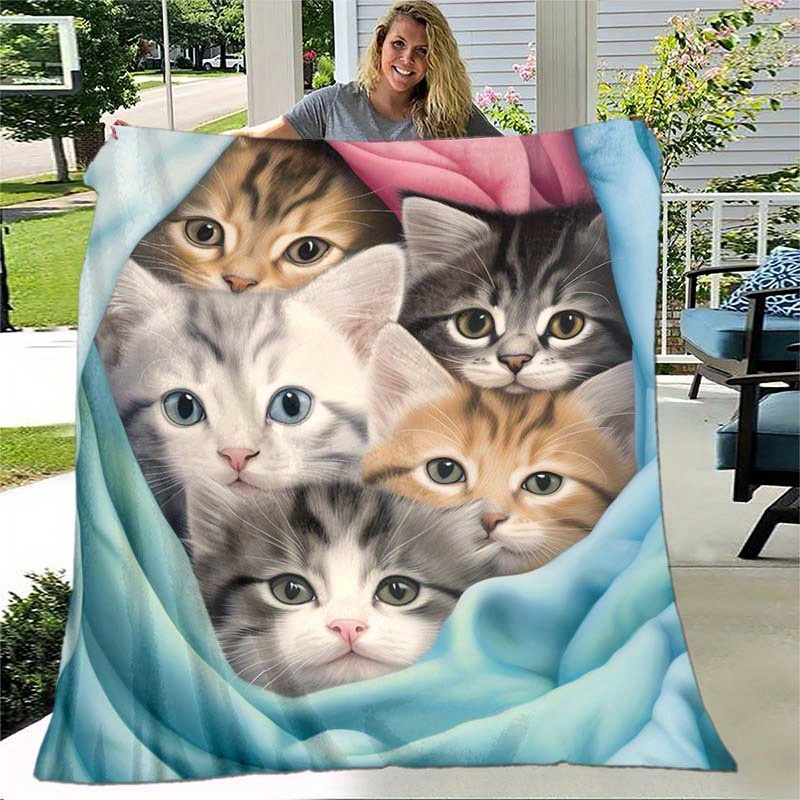 VIKAMA Cute Kittens Fleece Bla - Pet Beds review and price