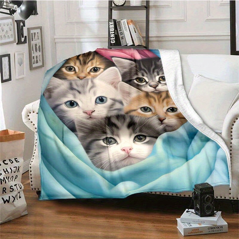 VIKAMA Cute Kittens Fleece Bla - Pet Beds review and price