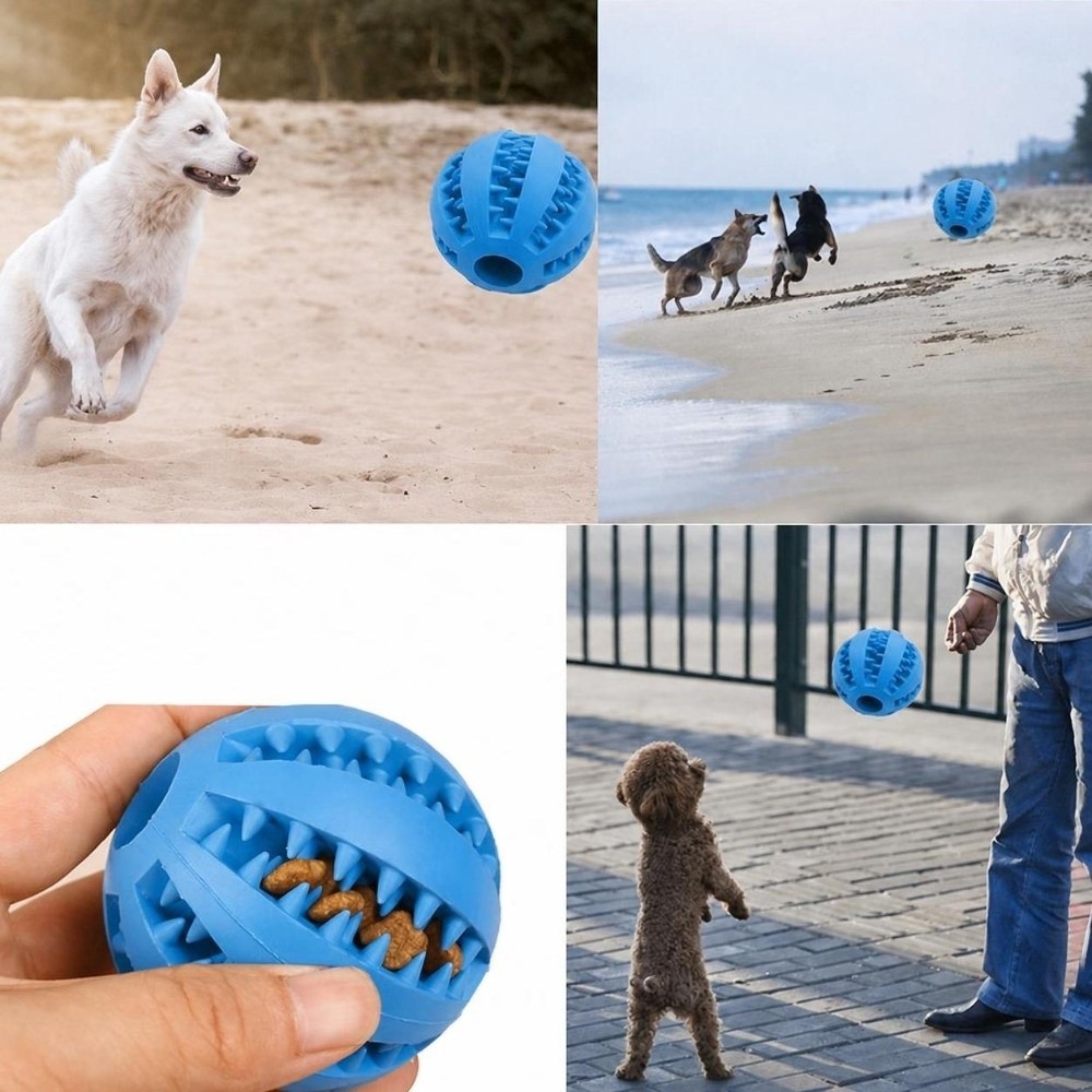 Rubber Dog Chew Ball Multiple  - Rubber Treat Dispensing Dog Toy review and price