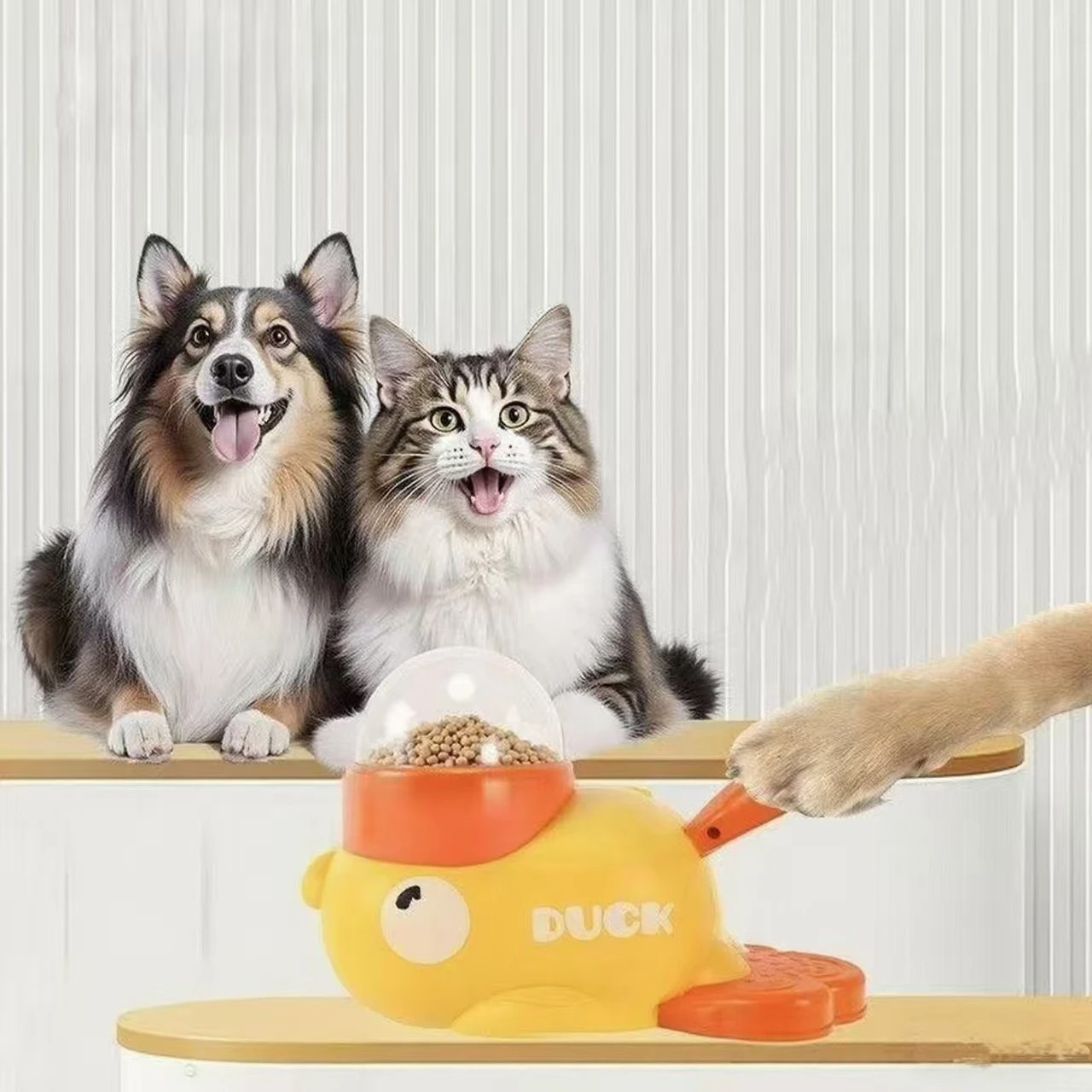 Yellow Duck-Shaped Interactive - Dog Puzzle Feeder Toy review and price