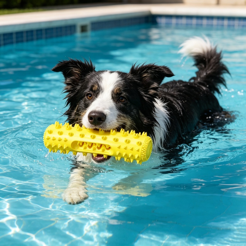 Durable Squeaky TPR Dog Chew T - Rubber Treat Dispensing Dog Toy review and price